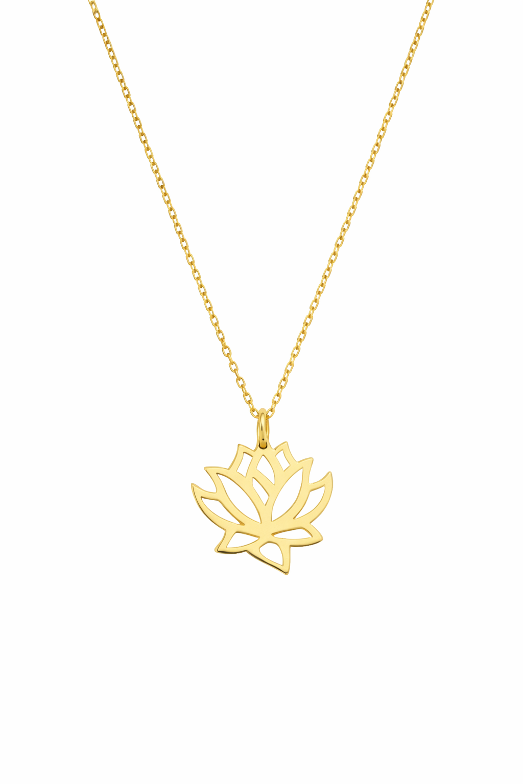 Altın Lotus Çiçeği Kolye