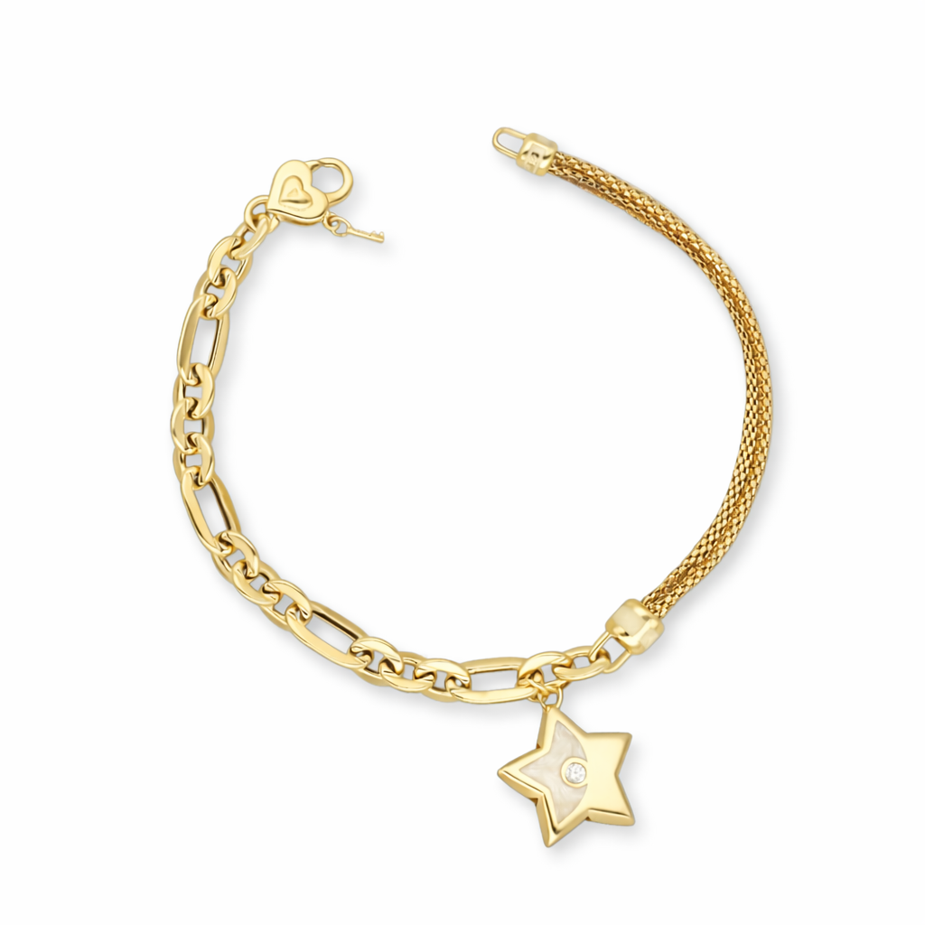 Sedef Mineli Altın Bileklik