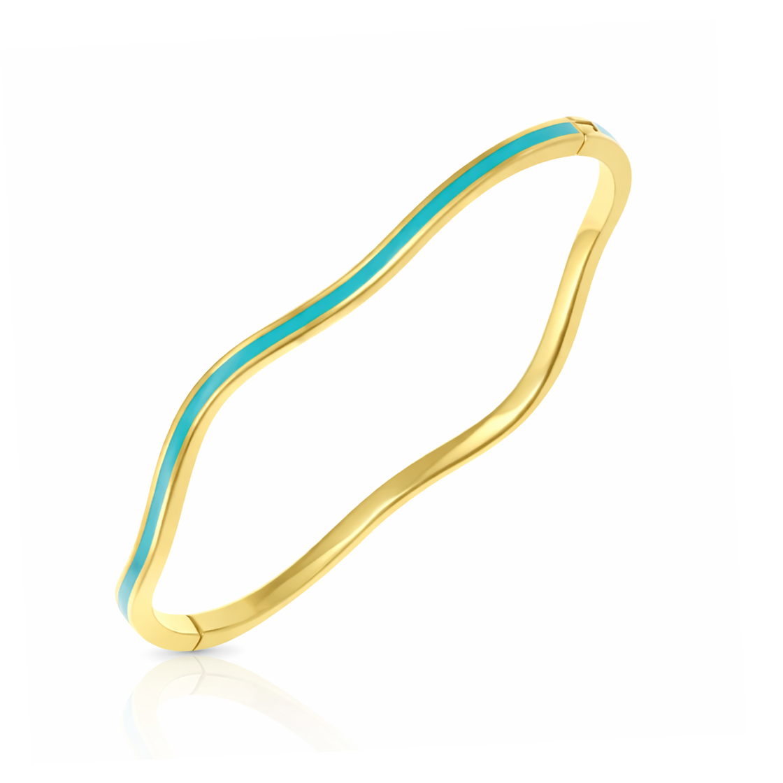 Dalga Turkuaz Mineli Bilezik