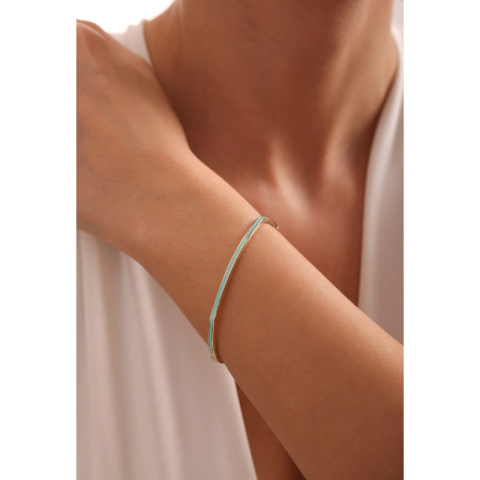 Mavi Turkuaz Mineli Bilezik