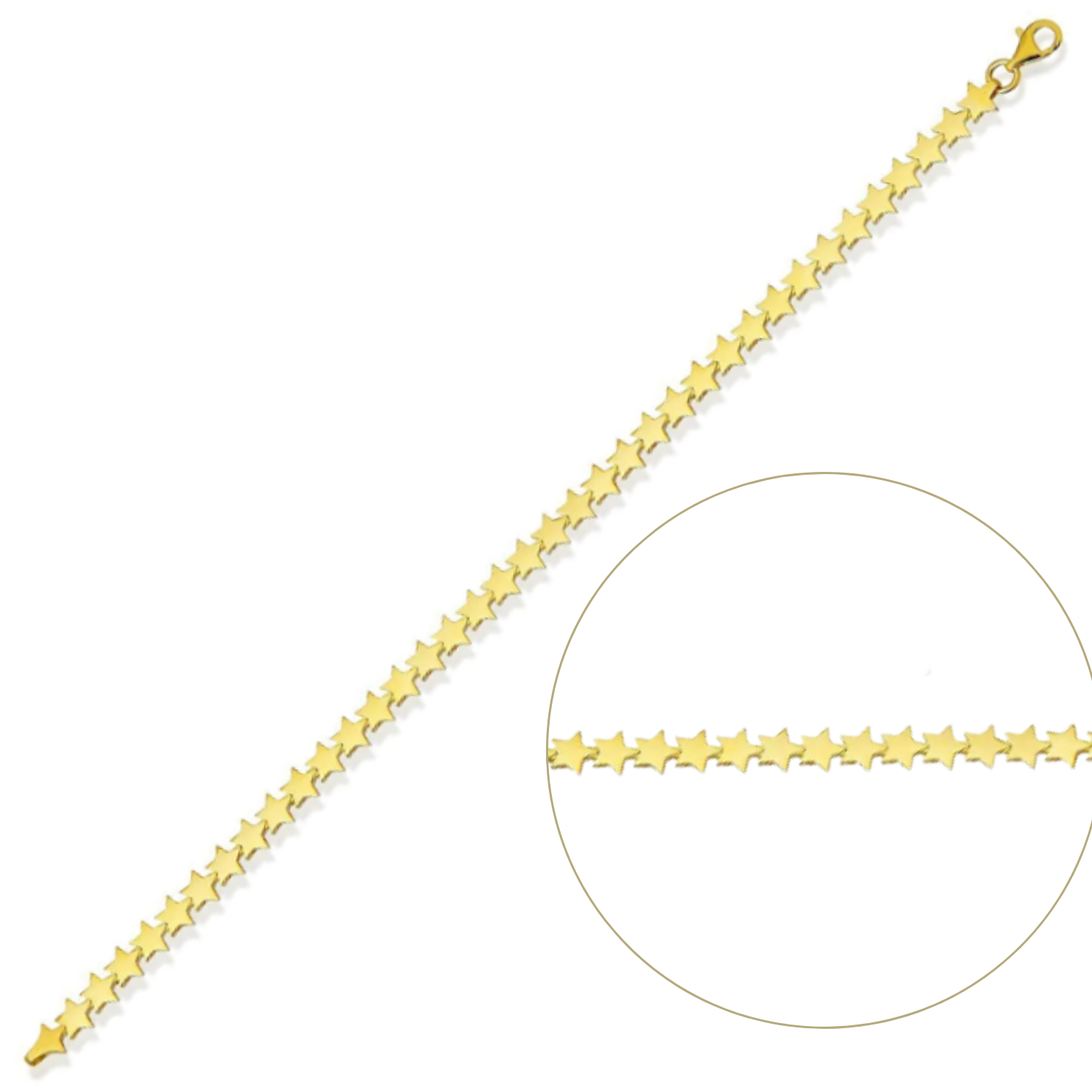 Yıldızlı Altın Bileklik