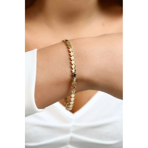 Yıldızlı Altın Bileklik