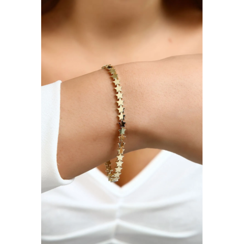 Yıldızlı Altın Bileklik