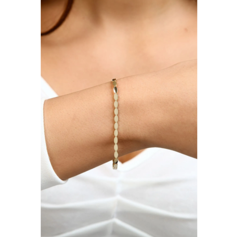 Oval Altın Bileklik