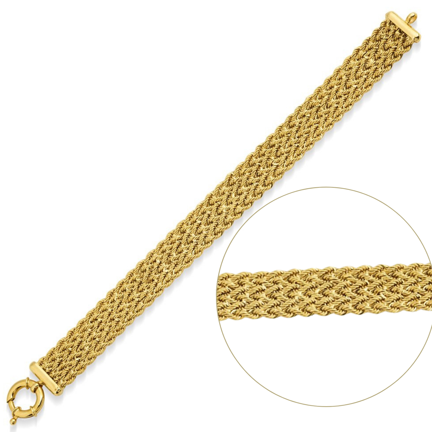 6'lı Halat Altın Zincir Bileklik