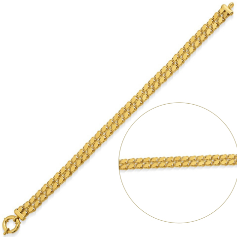 İki Sıra Halep Pullu Altın Bileklik