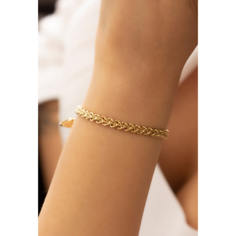 Örgü Altın Bileklik