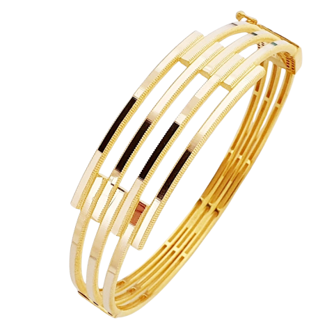 Ajda 4'lü Kaburga Altın Kelepçe Bilezik