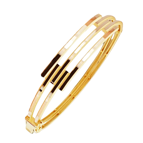 Ajda 3'lü Kaburga Altın Kelepçe Bilezik