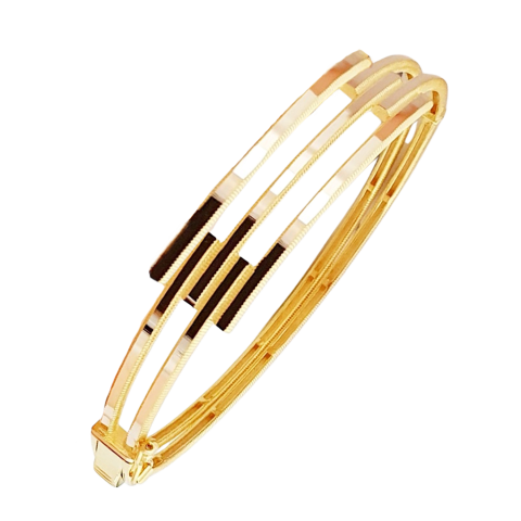 Ajda Üçlü Kaburga Altın Kelepçe Bilezik