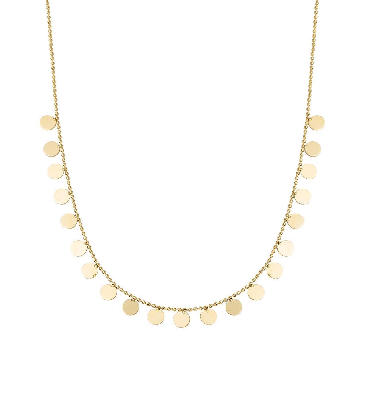 Sıralı Pullu Altın Kolye