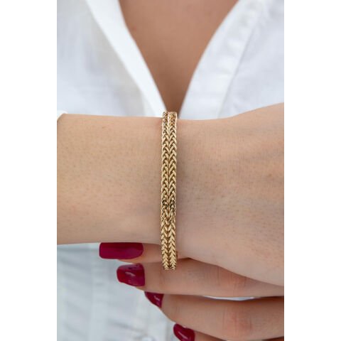 Altın Double Sıralı  Bileklik