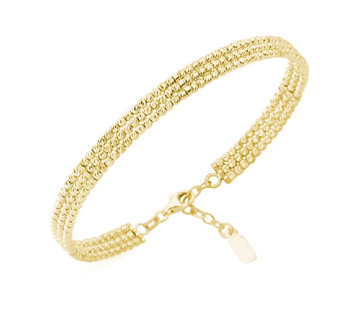 Altın Üç Sıra Dorikalı Kelepçe