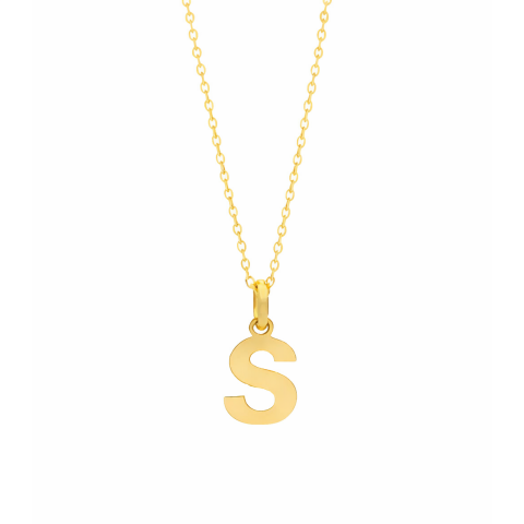 Altın Sade Harf Kolye