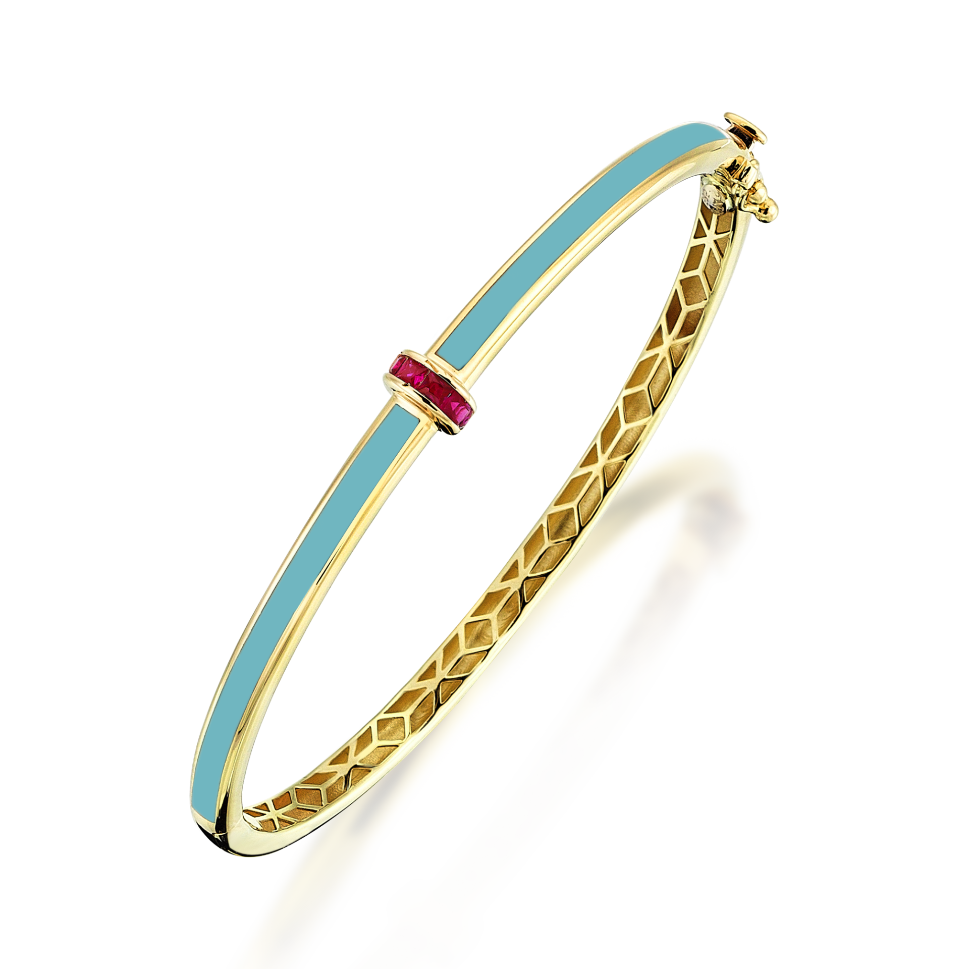 Turkuaz Mineli Minima Kelepçe Bilezik