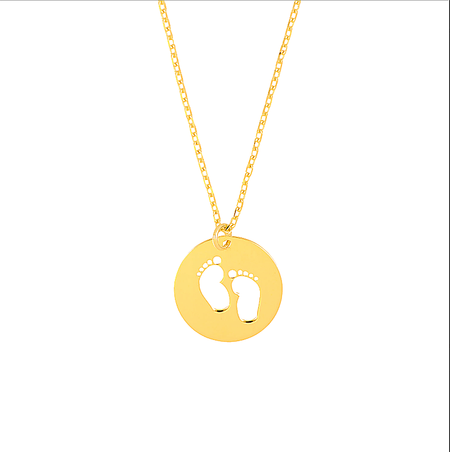 Altın Bebek Ayak İzi Kolye