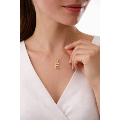 Altın Balon Harf Kolye 