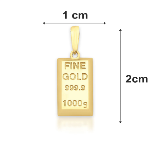 Altın Külçe Kolye Ucu