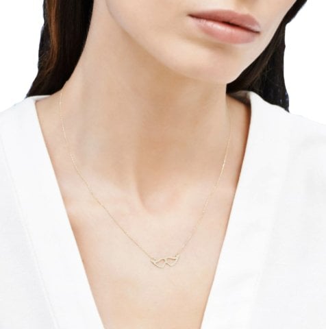 Altın Melek Kanadı Kolye