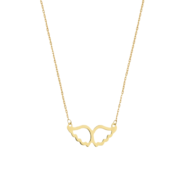 Altın Melek Kanadı Kolye