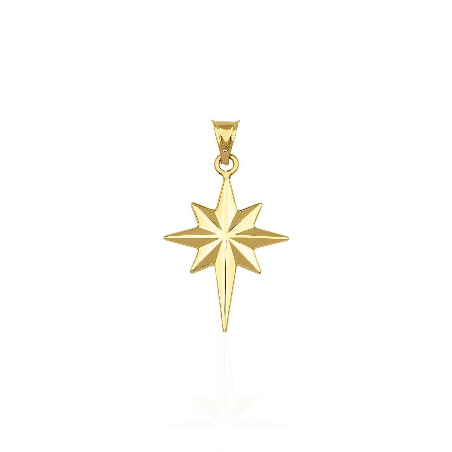 Altın Midi Kuzey Yıldızı Kolye Ucu