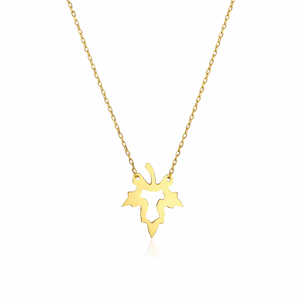 Altın Çınar Yaprağı Kolye