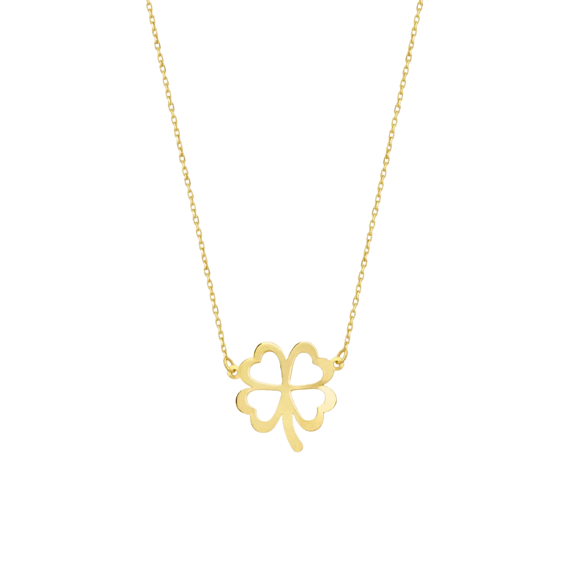 Altın Dört Yapraklı Yonca Kolye