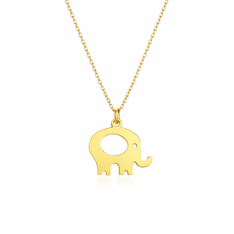 Altın Fil Kolye
