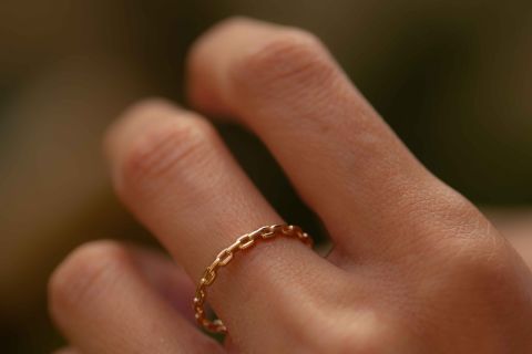 Altın Chain Yüzük