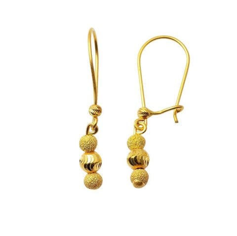 22 Ayar Sallantılı Altın Küpe