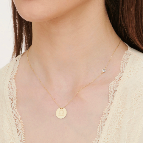 Altın Burç Terazi Kolye