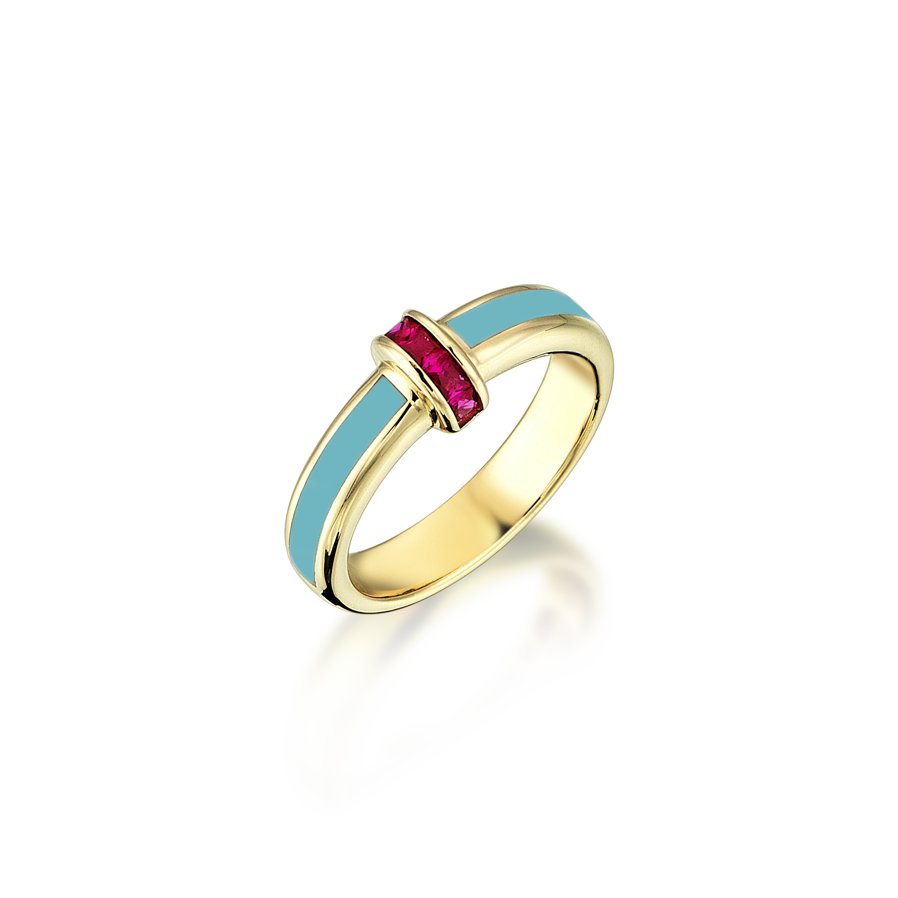 Turkuaz Mineli Minima Yüzük