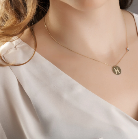 Altın Burç Balık Kolye