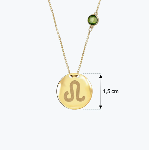 Altın Burç Aslan Kolye