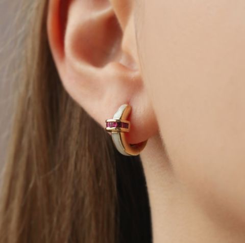 Sedef Mineli Minima Küpe