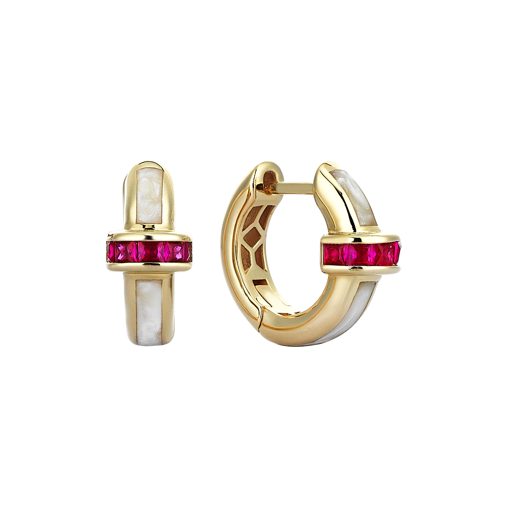 Sedef Mineli Minima Küpe