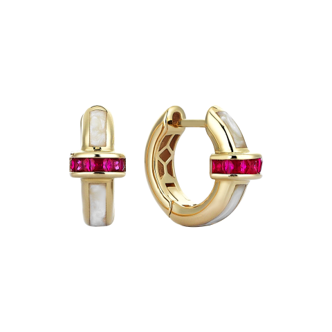 Sedef Mineli Minima Küpe