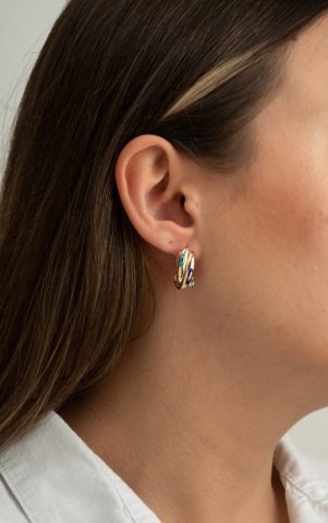 Fortuna Altın Nazar Figürlü Küpe