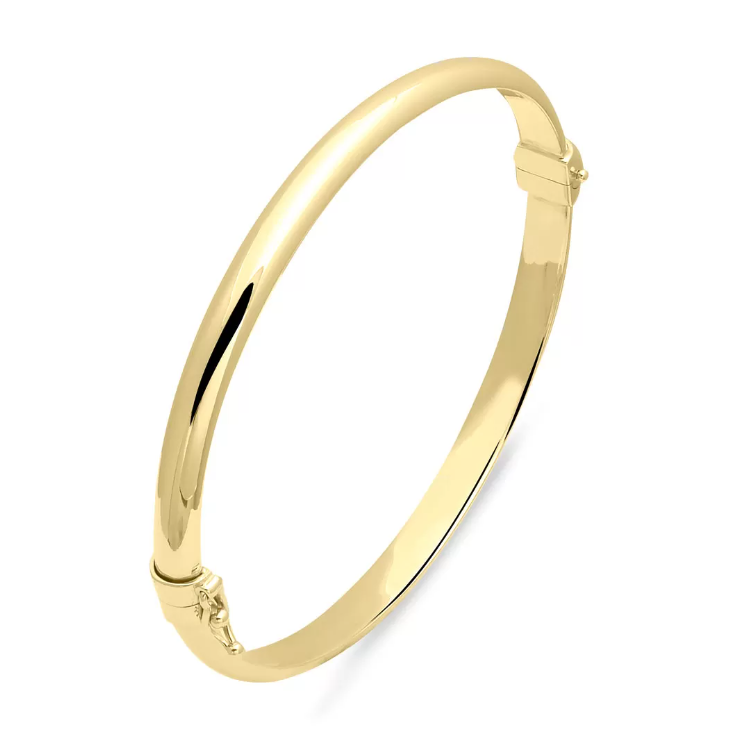 Altın Düz Bombeli Bilezik