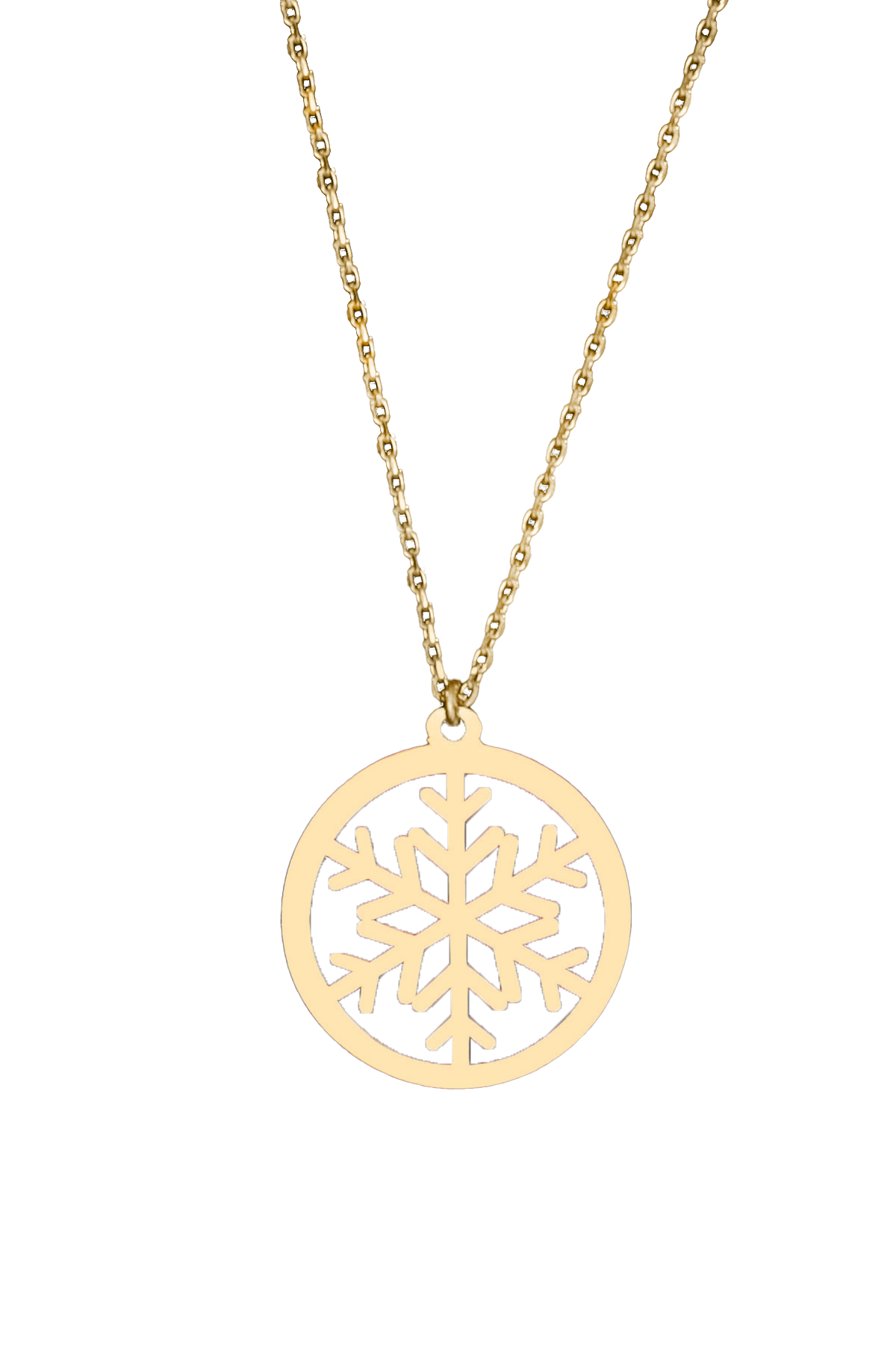 Altın Kar Tanesi Kolye