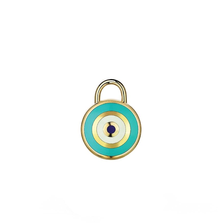 Altın Küçük Boy Turkuaz Dilek Kilidi