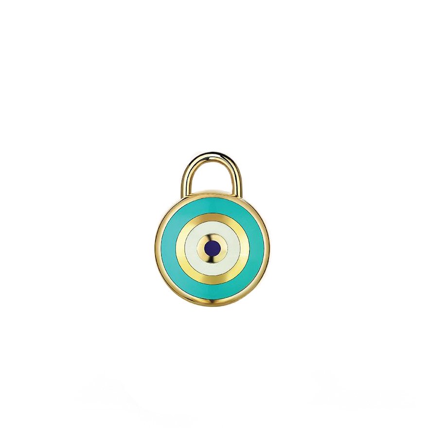 Altın Küçük Boy Dilek Kilidi Kolye Ucu