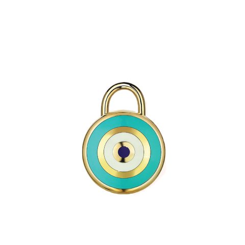 Altın Orta Boy Turkuaz Dilek Kilidi