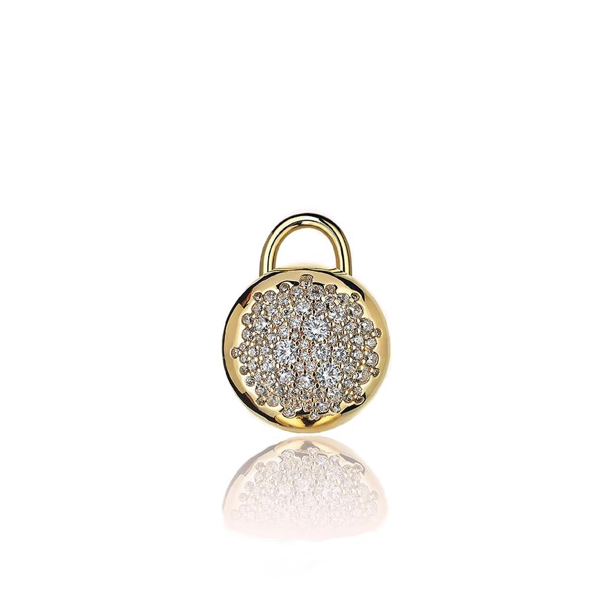 Altın Küçük Boy Dilek Kilidi Kolye Ucu