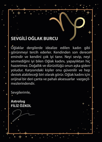 Altın Oğlak Burç Kolye