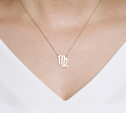 Altın Başak Burç Kolye