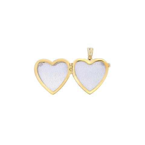 Orta Boy Kalp Madalyon Altın Uç