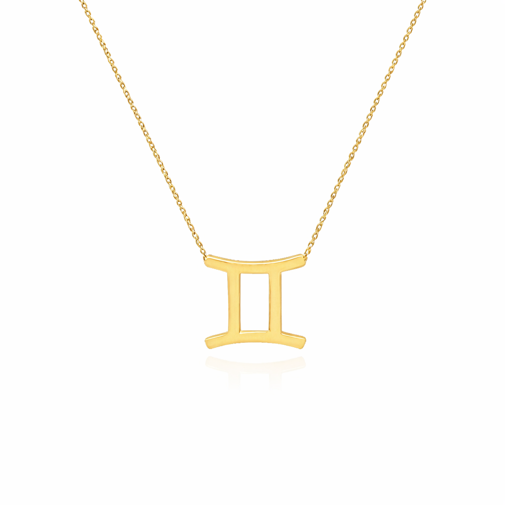 Altın İkizler Burç Kolye