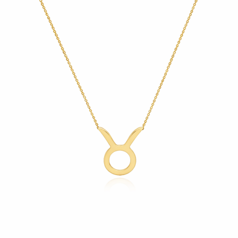 Altın Boğa Burç Kolye