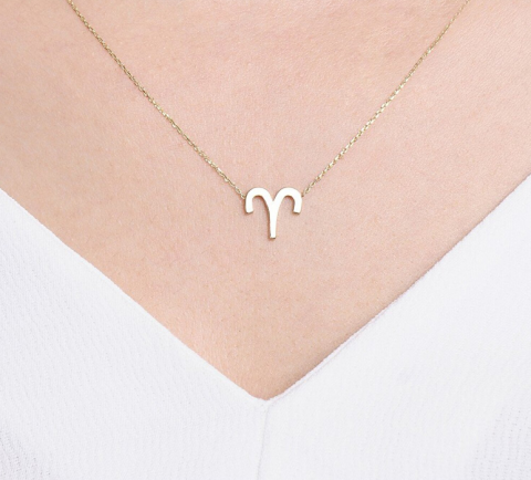 Altın Koç Burç Kolye